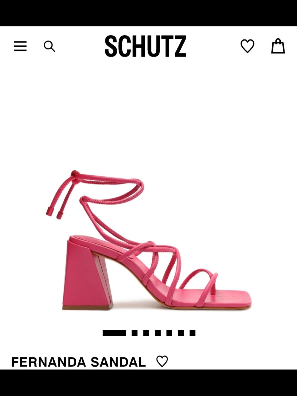 SCHUTZ Fernanda Sandal in Hot Pink